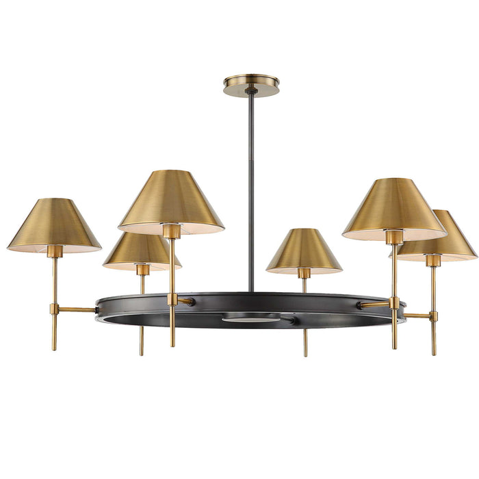 Streamline - 6 Light Chandelier - Brass / Bronze