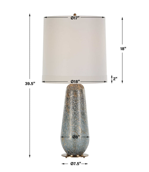 Atmosphere - Tall Table Lamp - Blue / Brass / Bronze