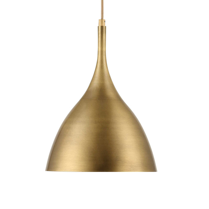 Kiss - 1 Light Pendant - Brass / White