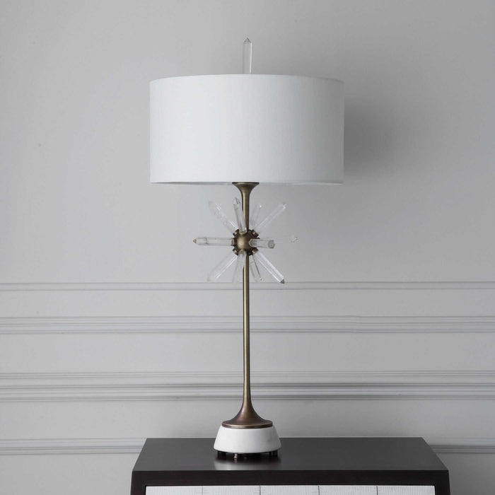 Star Quartz - Table Lamp - Antique Brass