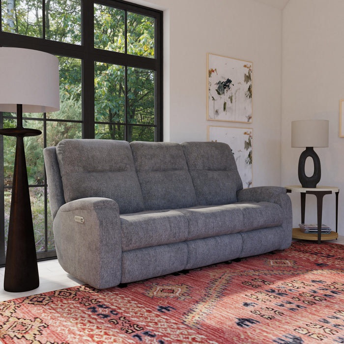 Penn - Fabric Power Reclining Sofa With Power Headrests & Lumbar