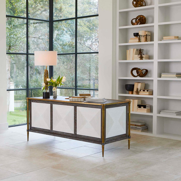 Let It Drop - Desk - Brown / Gold / White
