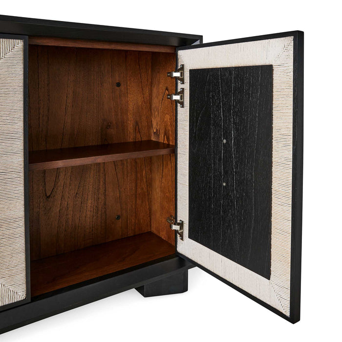 Show Me The Ropes - 4 Door Cabinet - Black / White