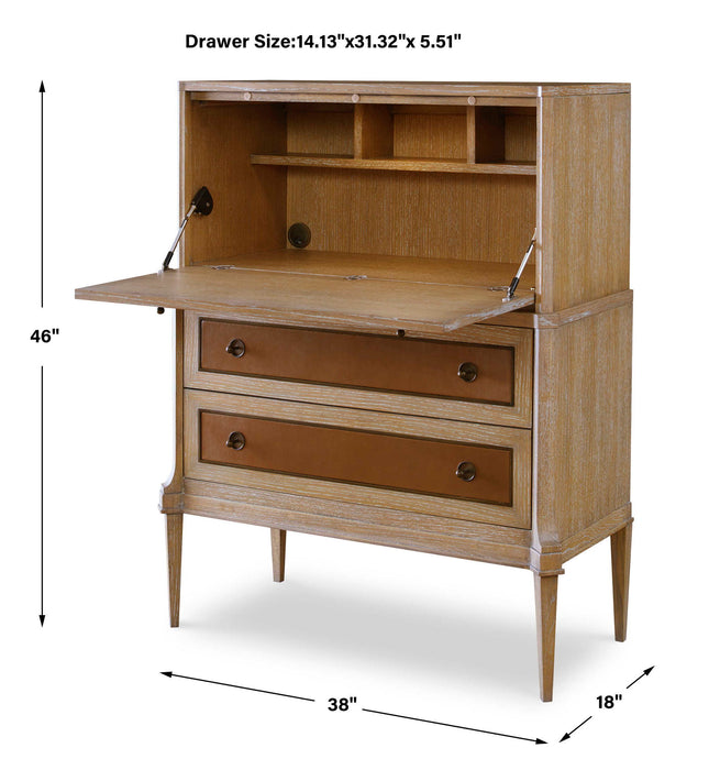 Hide Away - Secretary Desk - Brown / Woodtone