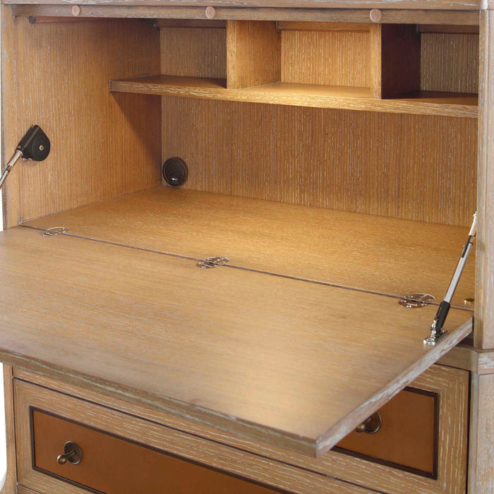 Hide Away - Secretary Desk - Brown / Woodtone