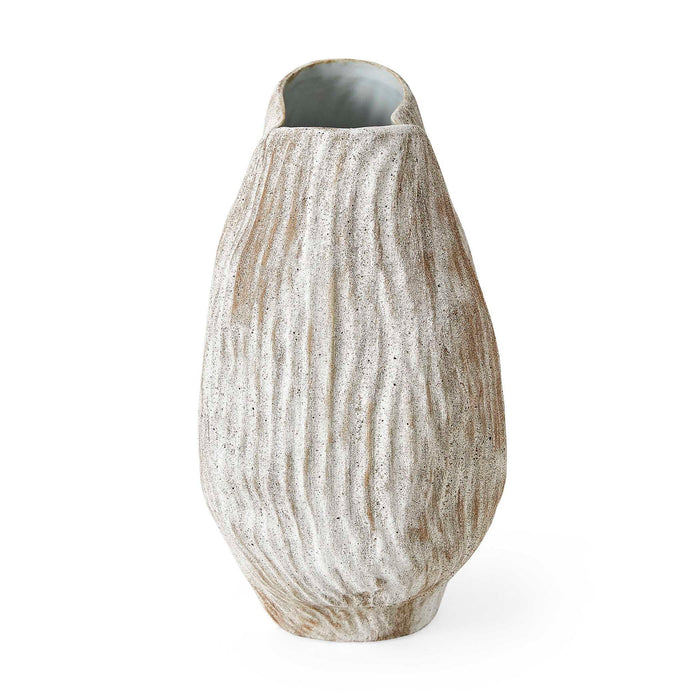Water Lily - Vase - Brown / White