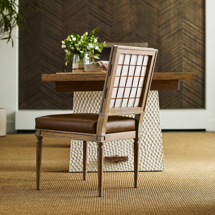 French - Connection Dining Chair (Set of 2) - Brown / White / Woodtone