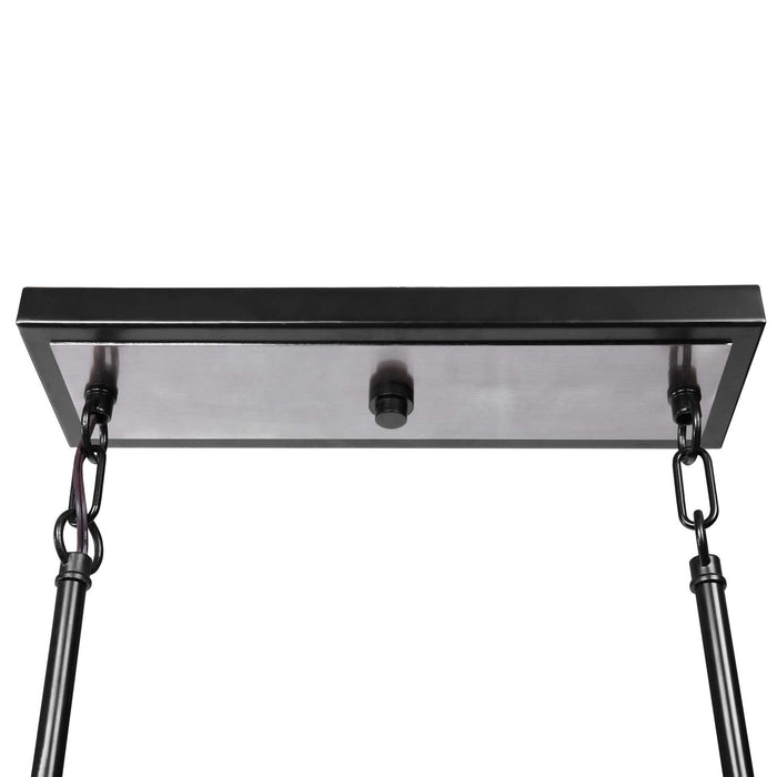 Kenner - 8 Light Chandelier - Black / Nickel / Silver