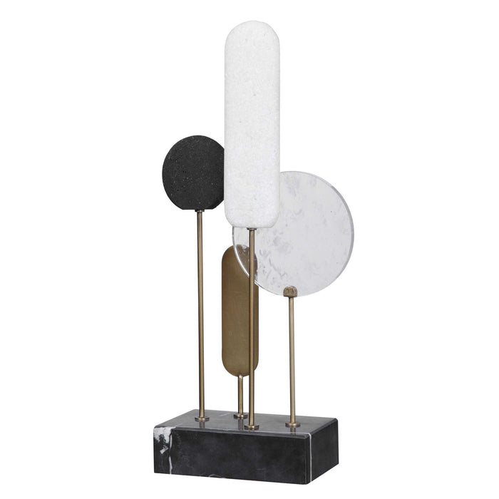 Signal - Sculpture - Black / Brass / White