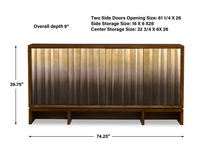 Ombre Luster - Console Table - Brass / Bronze / Woodtone