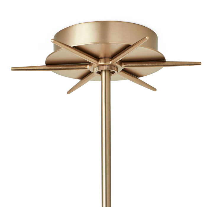Waterfall - 6 Light Chandelier - Brass / White