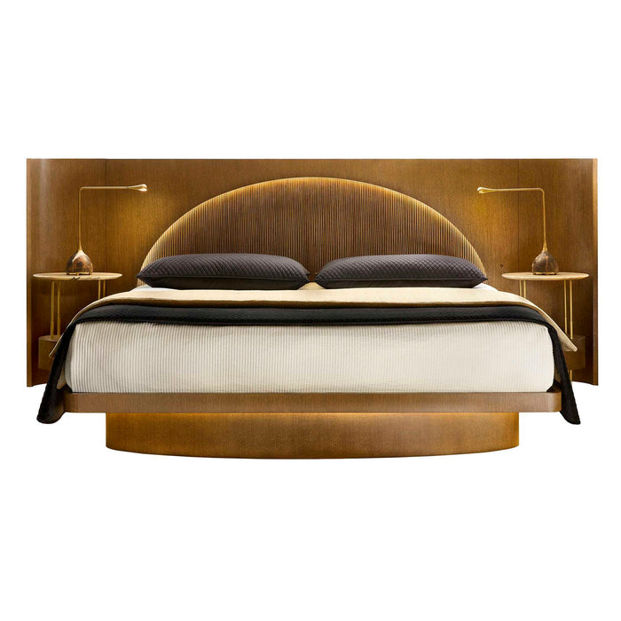 High Light - Lighted Platform Bed, King - Brown
