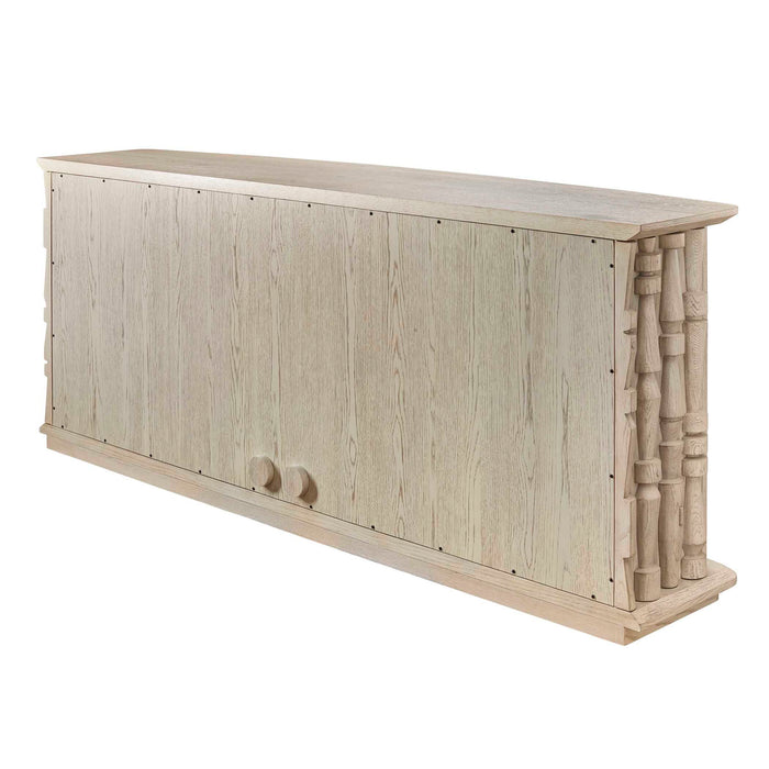 Spindle - 4 Door Cabinet - Woodtone
