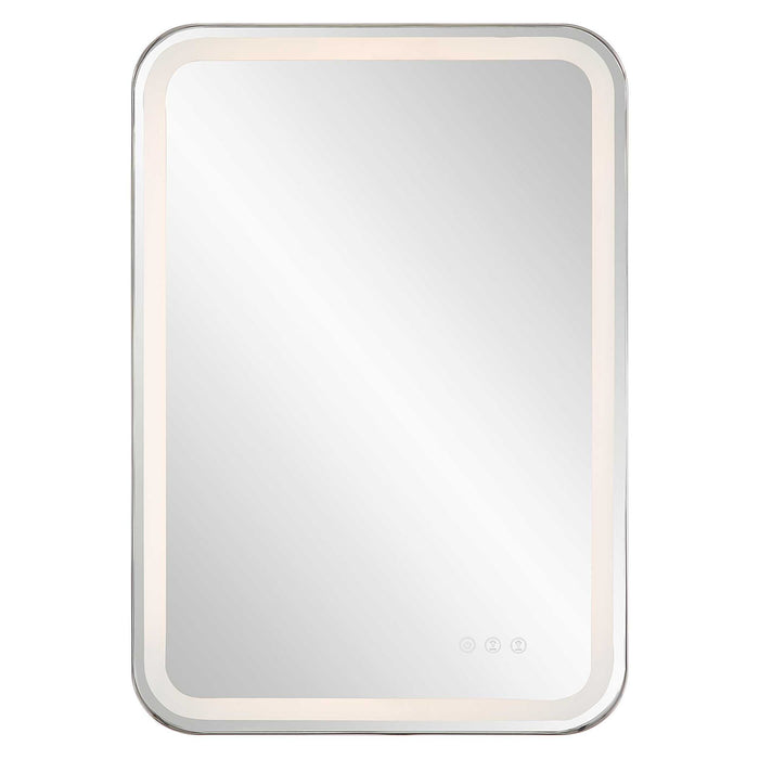 Crofton - Lighted Nickel Vanity Mirror - Gray