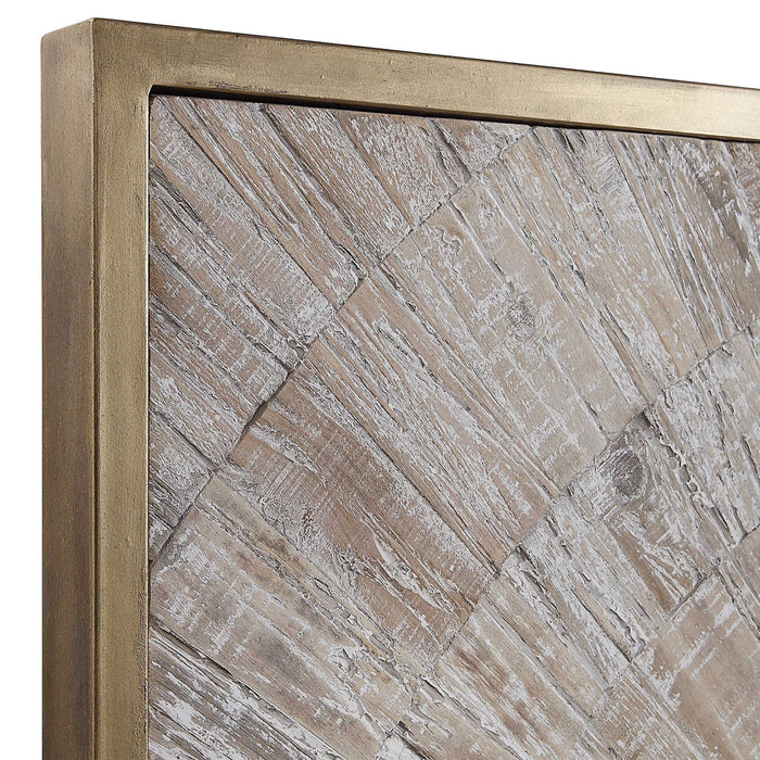 Mahala - Wood Wall Panel - Brass / Woodtone