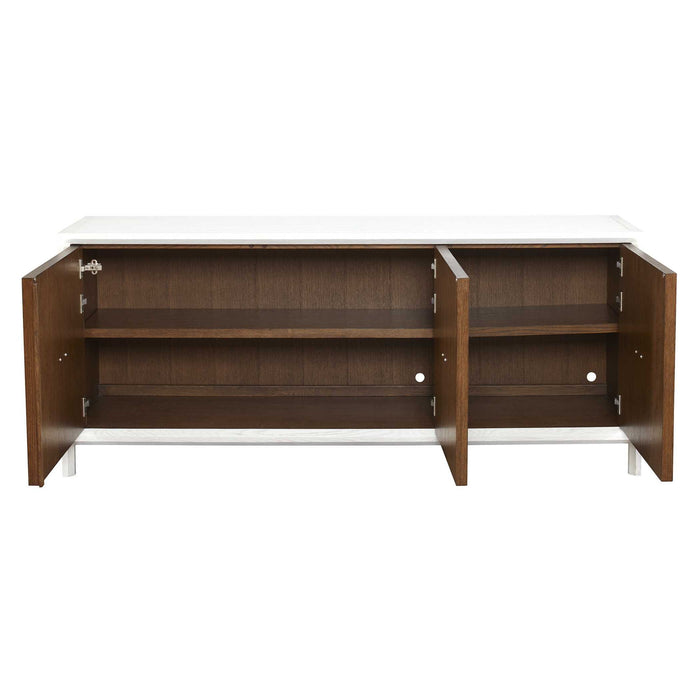 Roundabout - 3 Door Cabinet - Woodtone / White