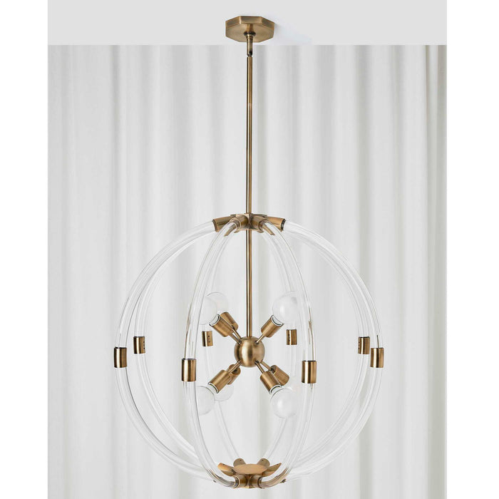 Longitude - 8 Light Pendant - Brass