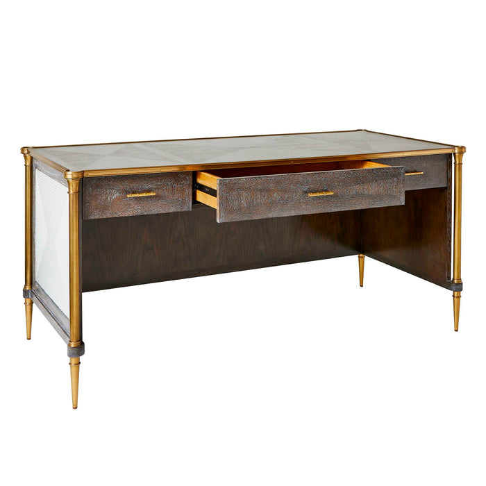 Let It Drop - Desk - Brown / Gold / White