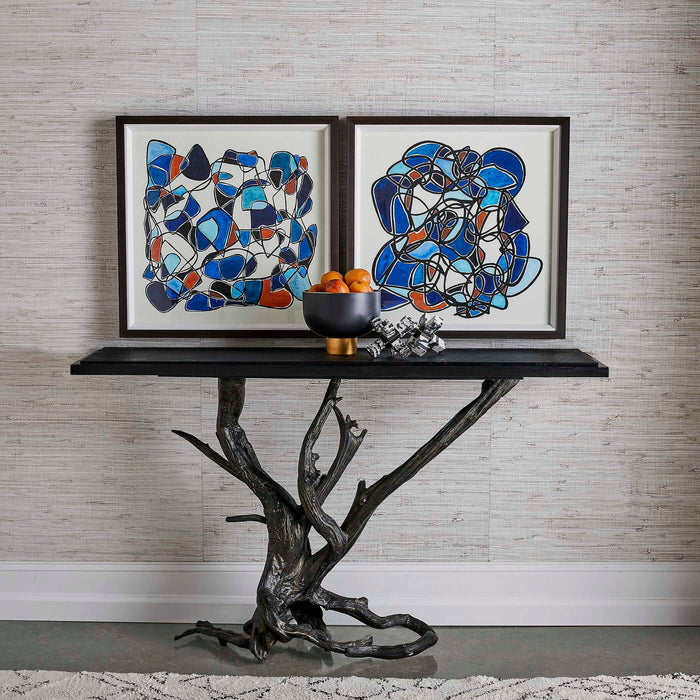 Congregation - Framed Prints (Set of 2) - Blue / Red / White