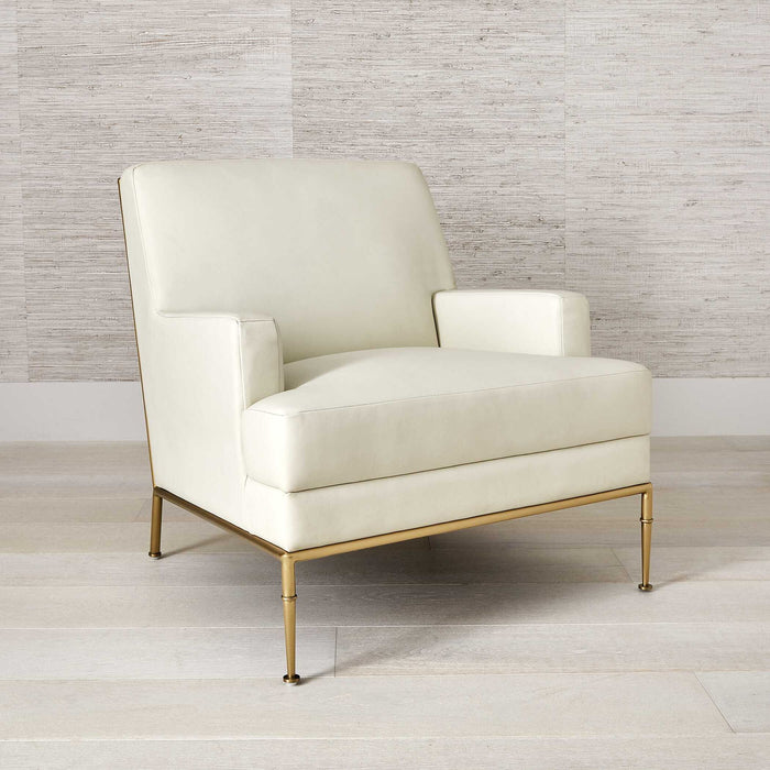 Fretwork - Accent Chair - White / Gold