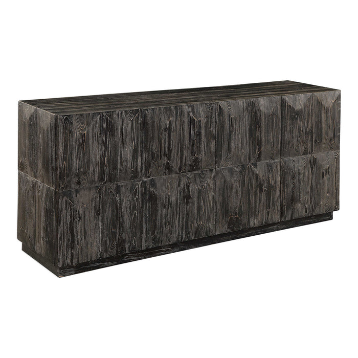 Barlas - Media Console - Black / Woodtone
