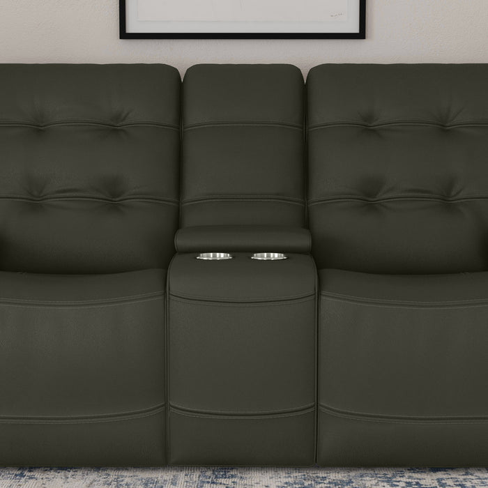 Iris - Power Reclining Loveseat With Console & Power Headrests