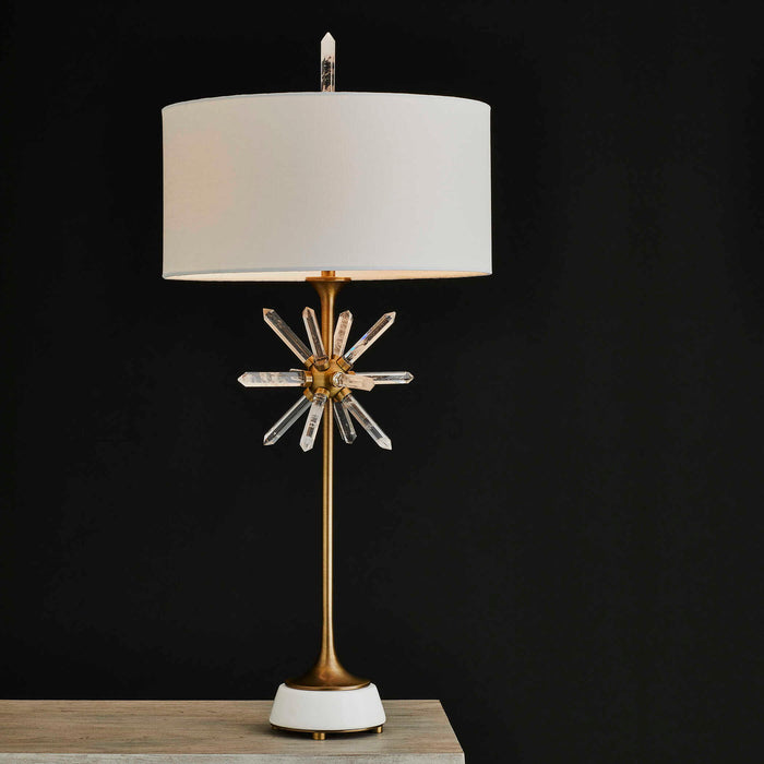 Star Quartz - Table Lamp - Antique Brass