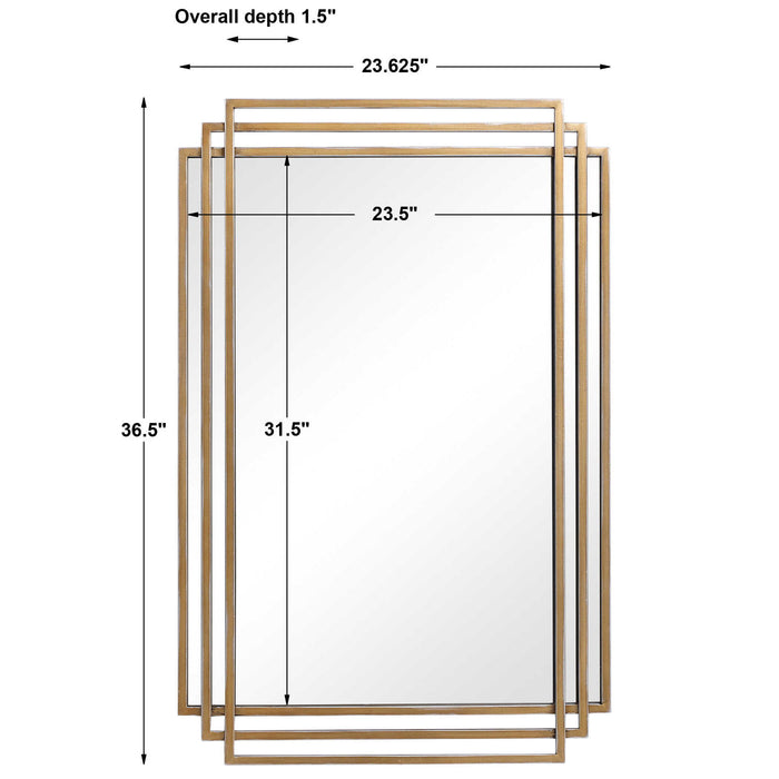 Amherst - Mirror - Brushed Gold