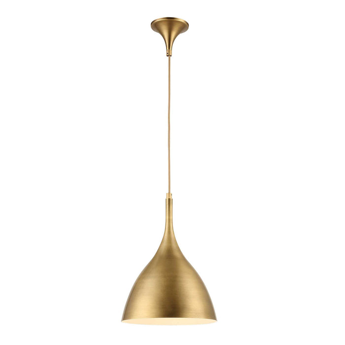 Kiss - 1 Light Pendant - Brass / White