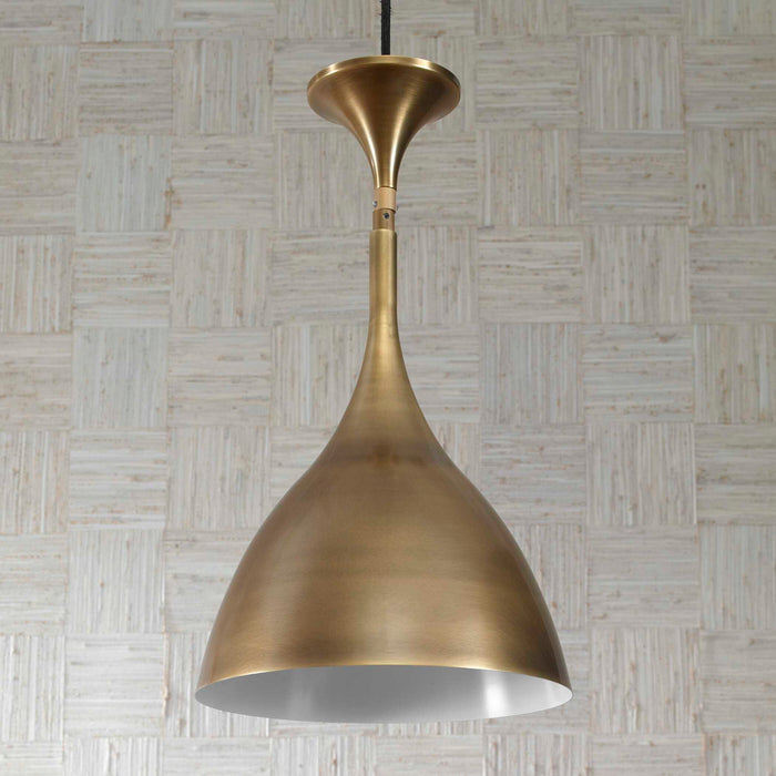 Kiss - 1 Light Pendant - Brass / White