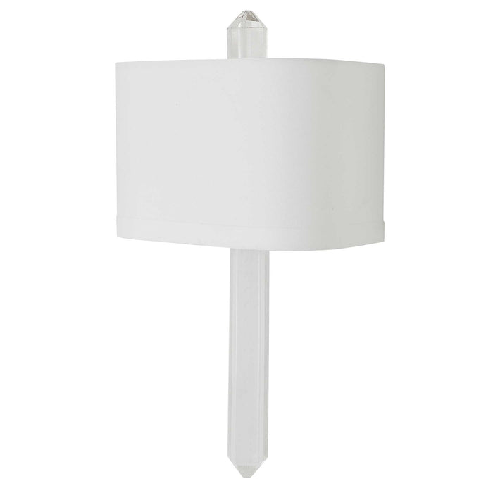 Jeweled Point - 2 Light Sconce - White