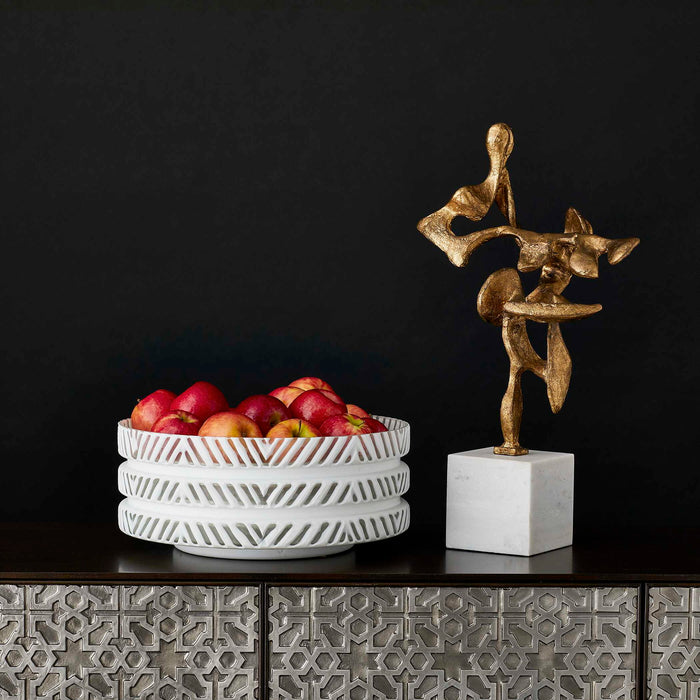 Tango - Sculpture - Gold / White