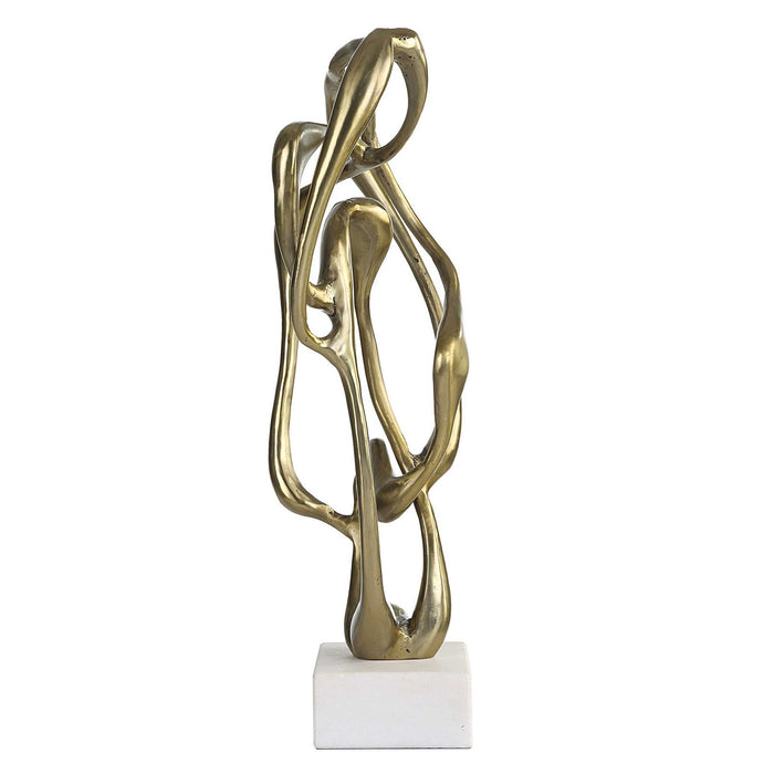 Tangle - Sculpture - Brass / Gold / White