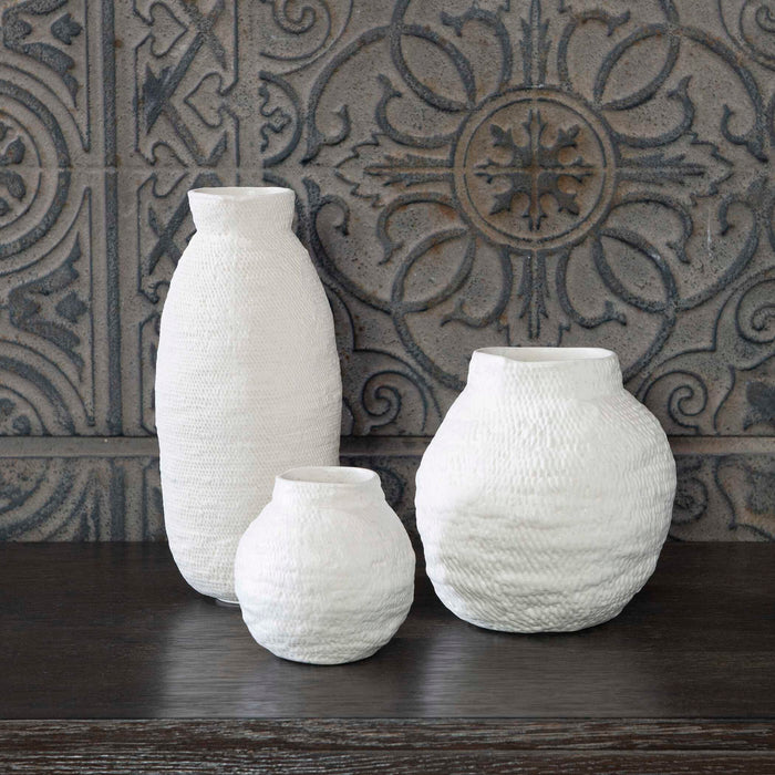 Legacy - Basket Vases (Set of 3) - White