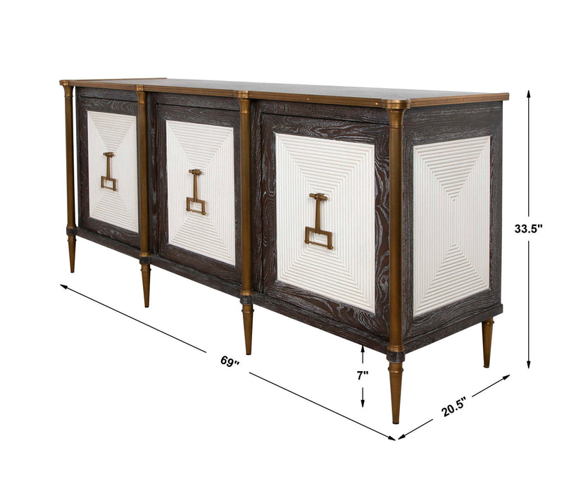 Let It Drop - Cabinet - Brown / Gold / White