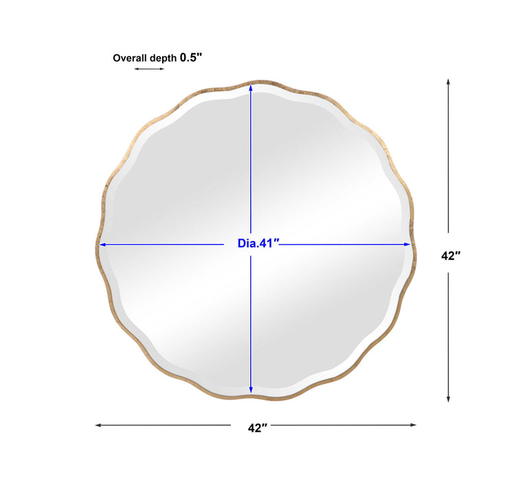 Aneta - Round Mirror - Gold