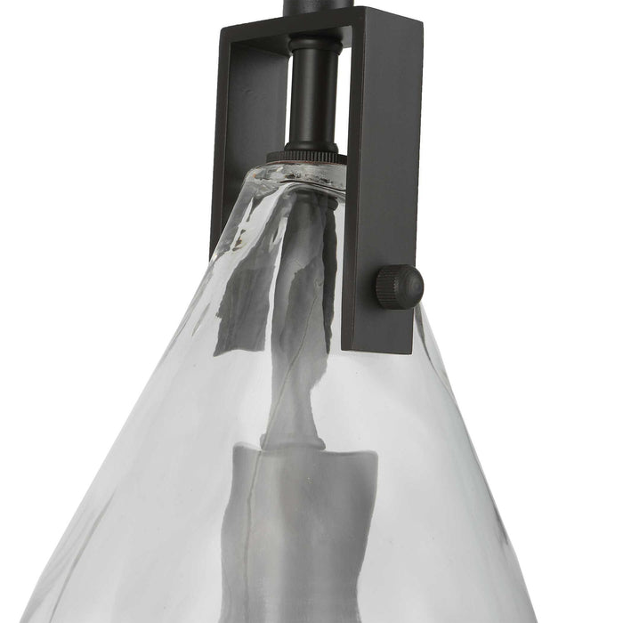 Campester - 1 Light Watered Glass Mini Pendant - Pearl Silver