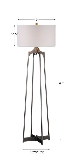 Adrian - Modern Floor Lamp - Pearl Silver