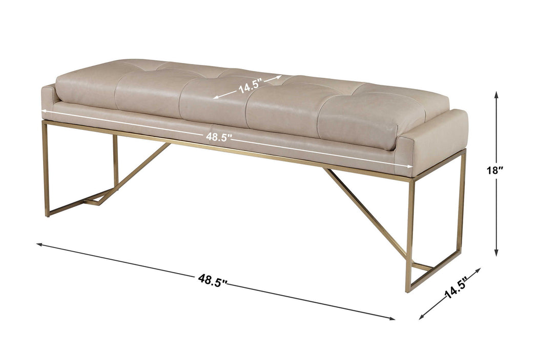 Trestle - Bench - Brass / White