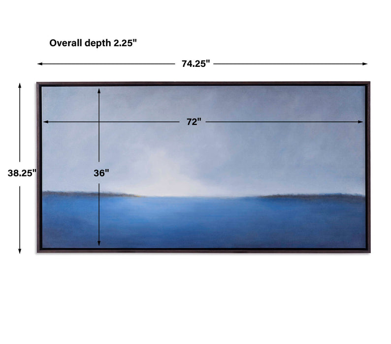 Infinity - Framed Canvas - Blue / Green / White