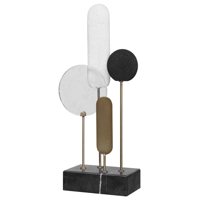 Signal - Sculpture - Black / Brass / White