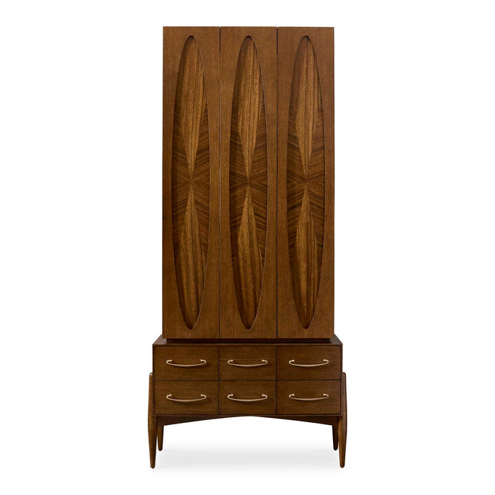 Tiger Eye - Tall Cabinet - Woodtone / Brass