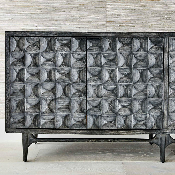 Foursquare - 4 Door Cabinet - Black