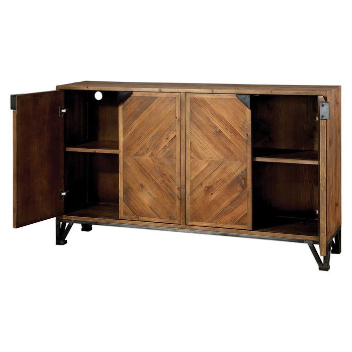 Lucas - Sideboard - Black / Woodtone
