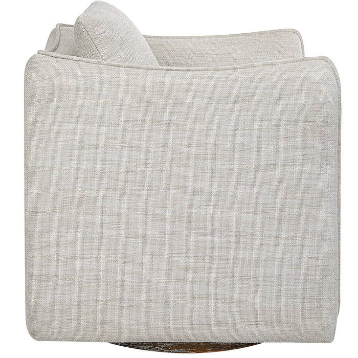 Corben - Swivel Armchair - Silver