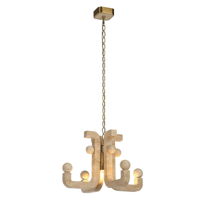 Equilibrium - 5 Light LED Pendant - Brass