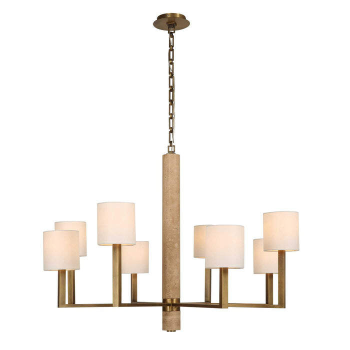 Commune - 8 Light Chandelier - Brass