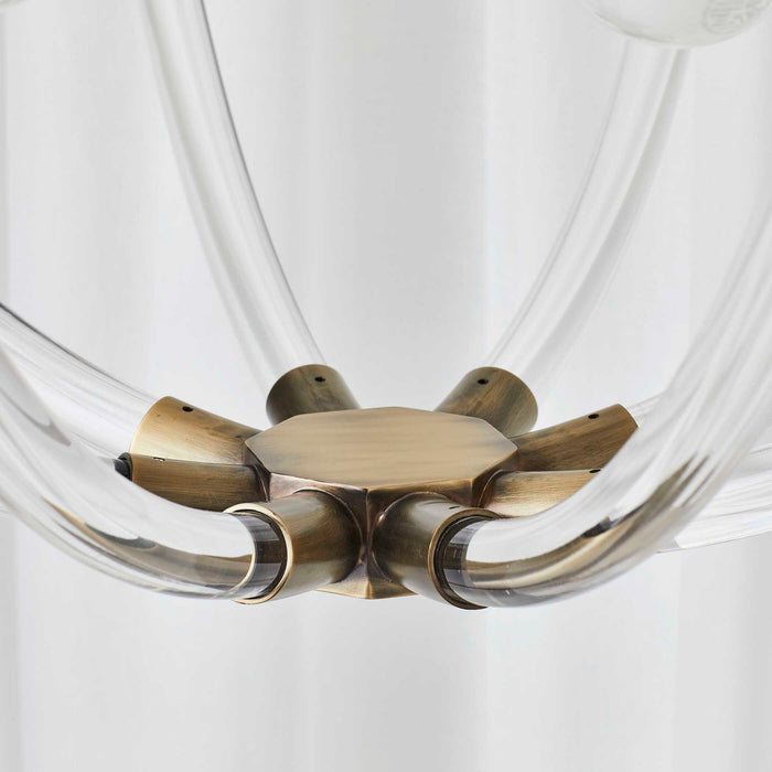 Longitude - 8 Light Pendant - Brass