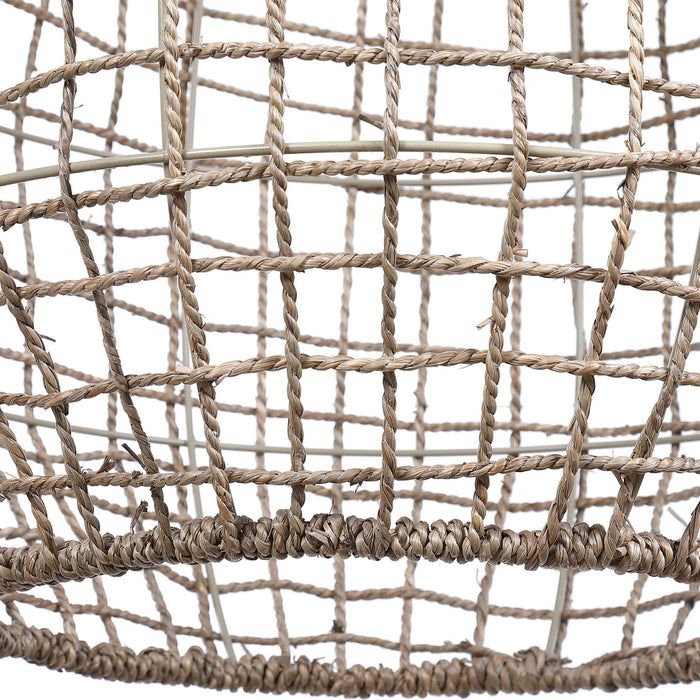 Cross - Weave 1 Light Pendant - Beige