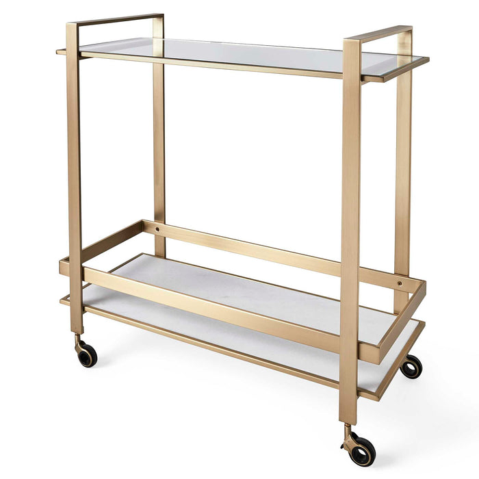 Roll Along - Bar Cart - Brass